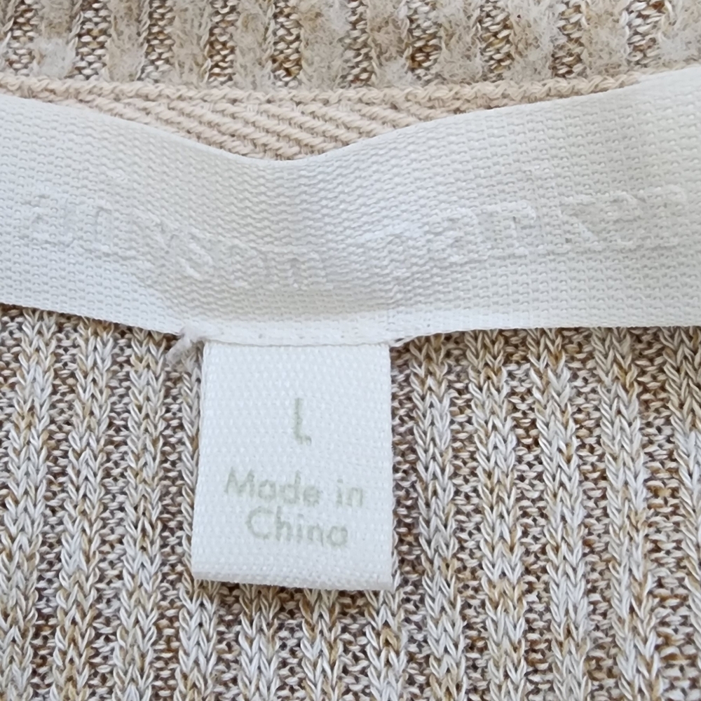 Adyson Parker cream ribbed long sleeve quarter zip top Women's size large - Picture 7 of 16